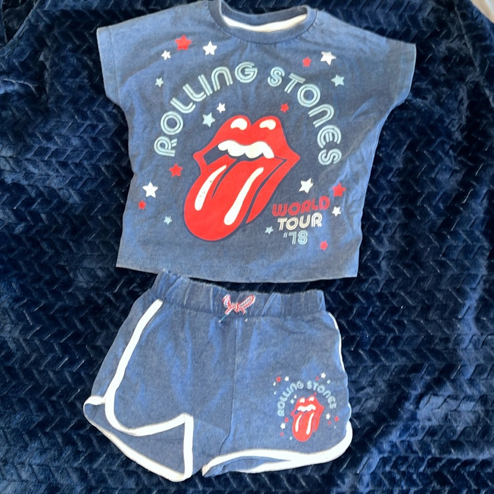 Rolling Stones two piece short set